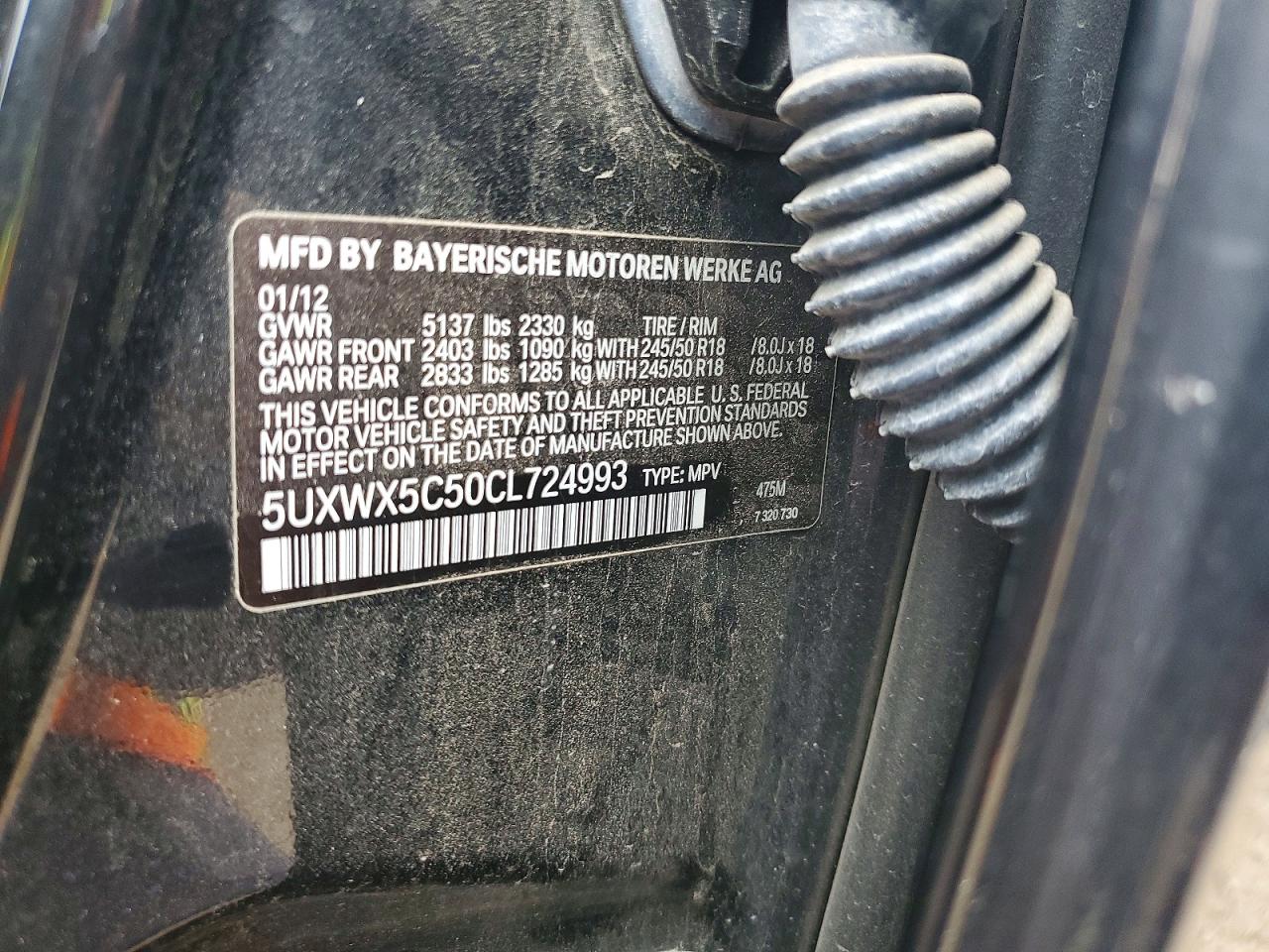2012 BMW X3 XDRIVE28I photo 37
