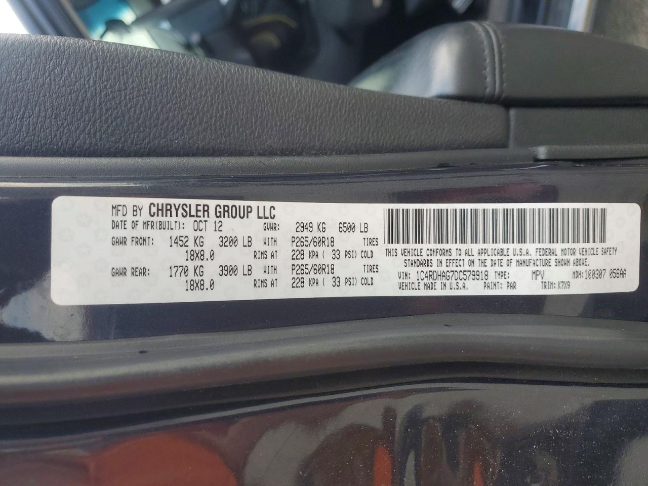 2013 DODGE DURANGO SXT photo 25
