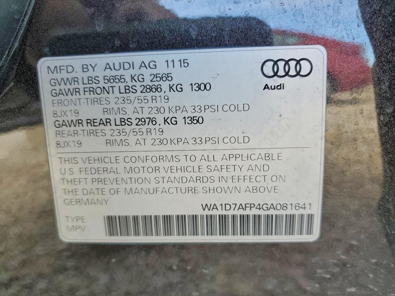2016 AUDI Q5 PREMIUM PLUS S-LINE photo 25
