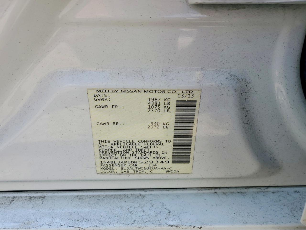 2013 NISSAN ALTIMA 3.5 S photo 12