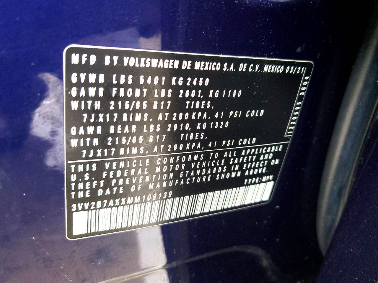 2021 VOLKSWAGEN TIGUAN SE photo 13