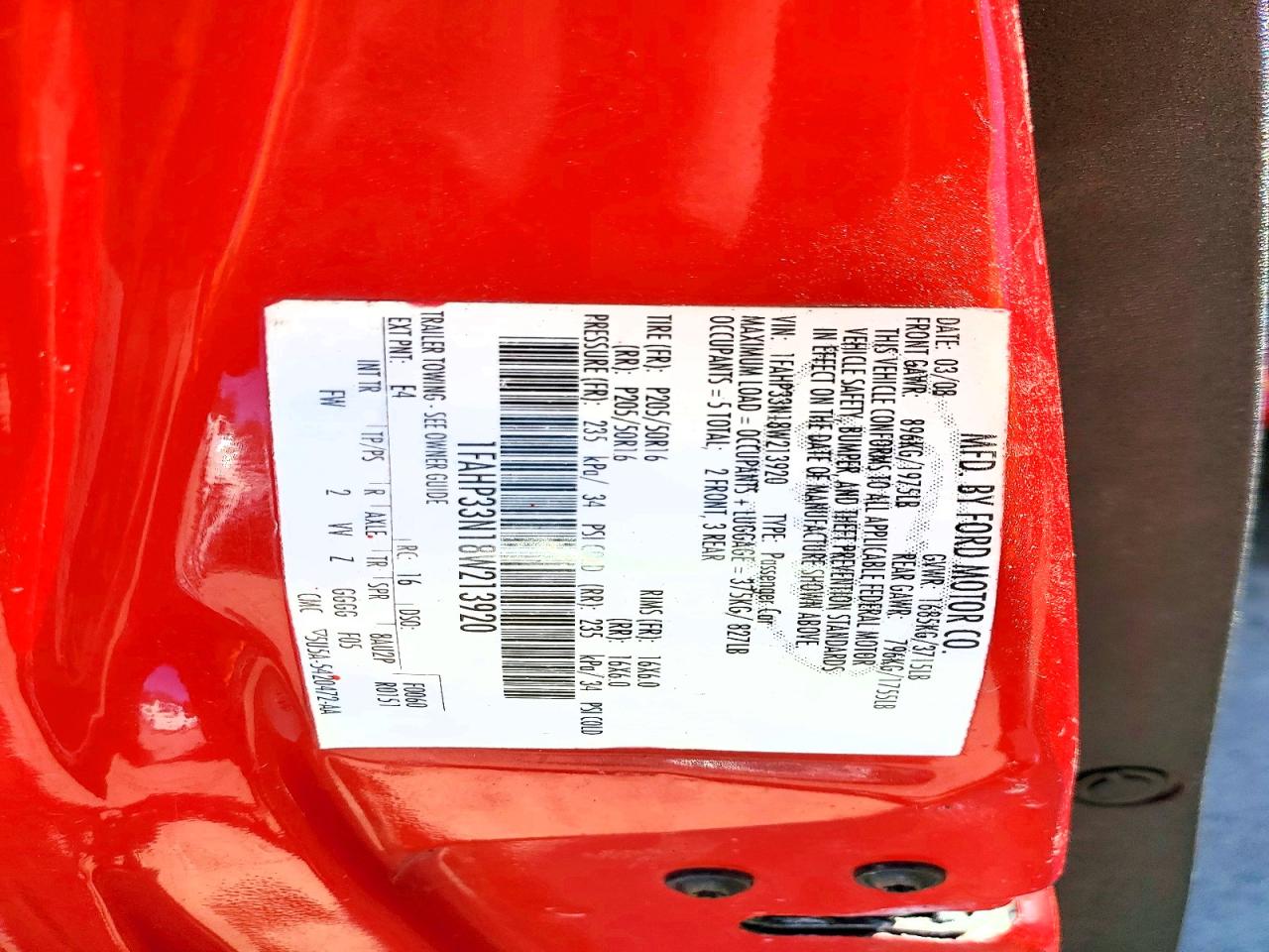 2008 FORD FOCUS SE photo 23