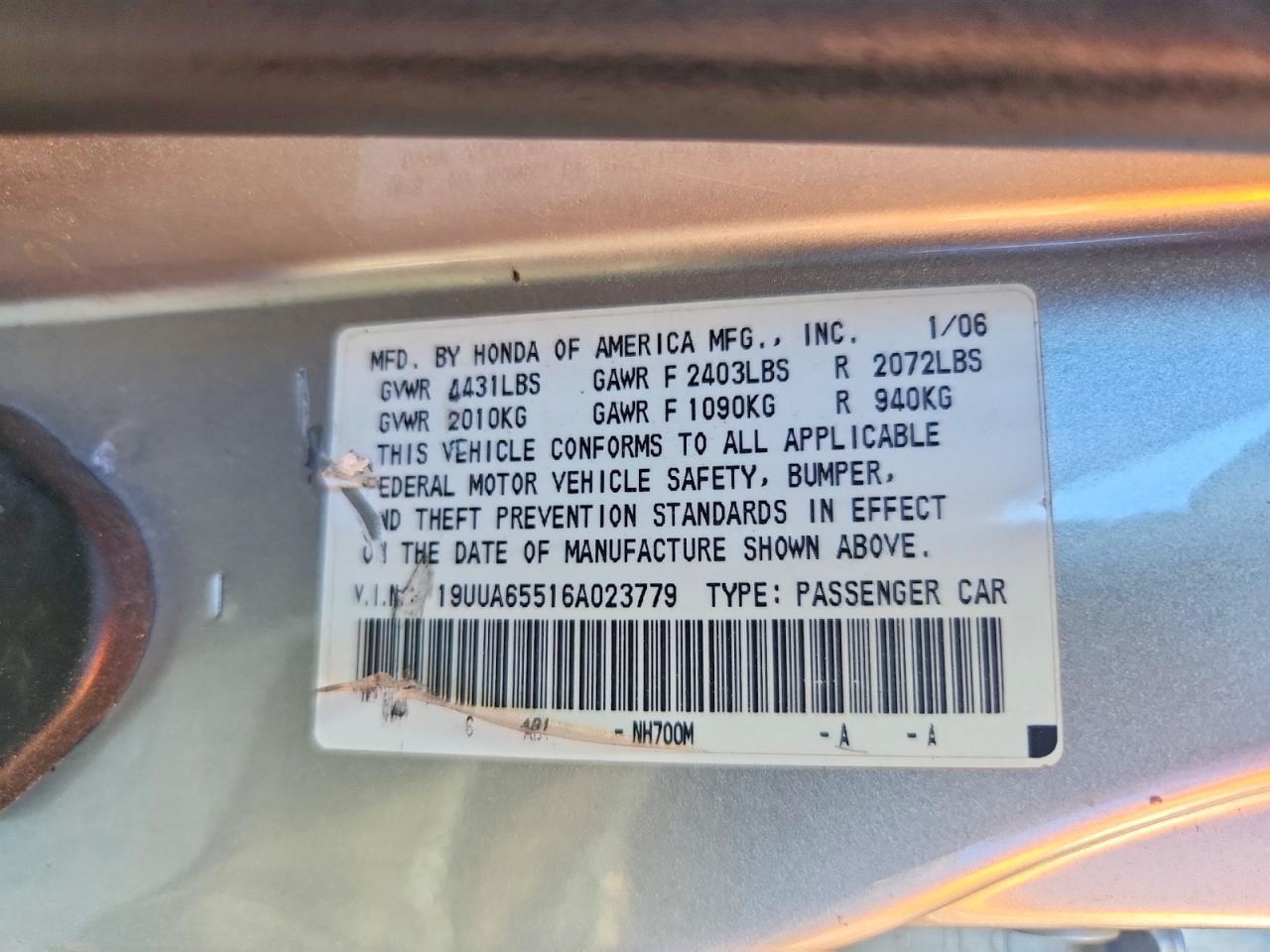 2006 ACURA 3.2TL photo 23