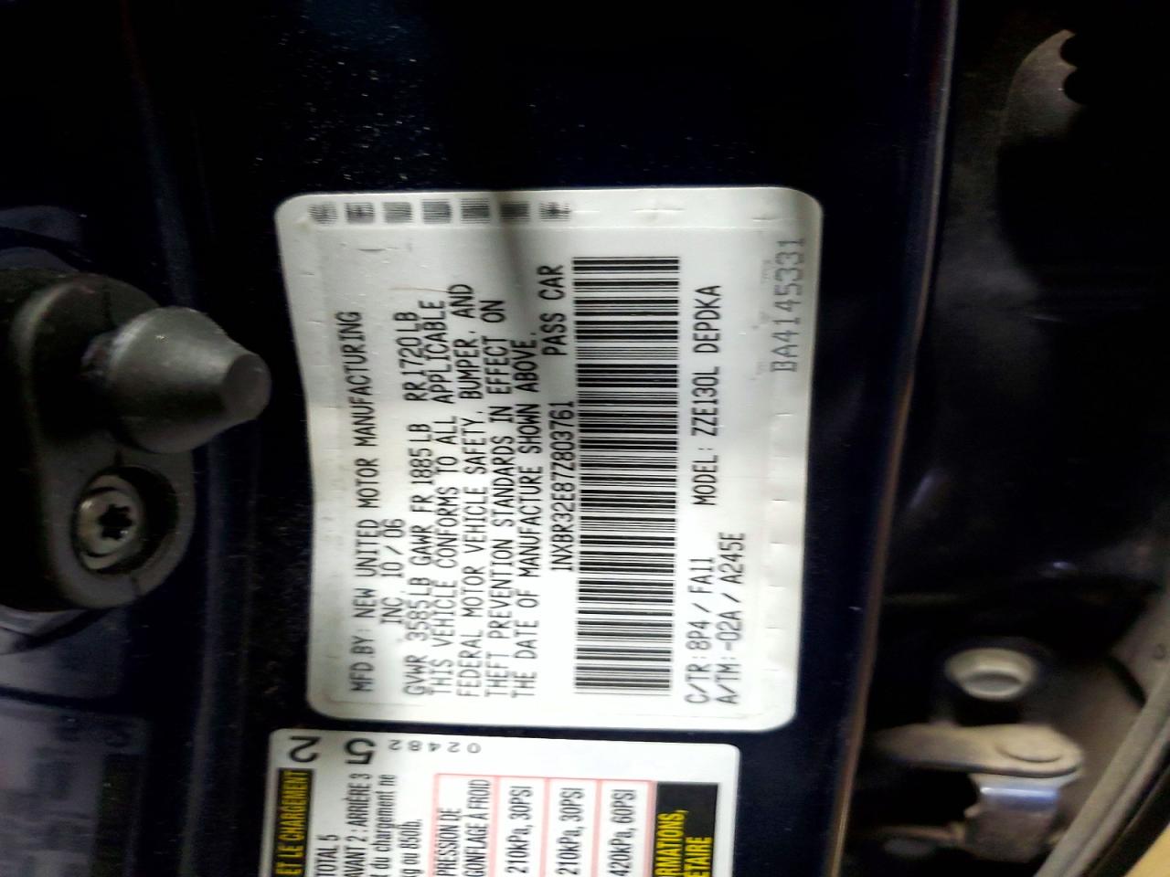 2007 TOYOTA COROLLA CE photo 23