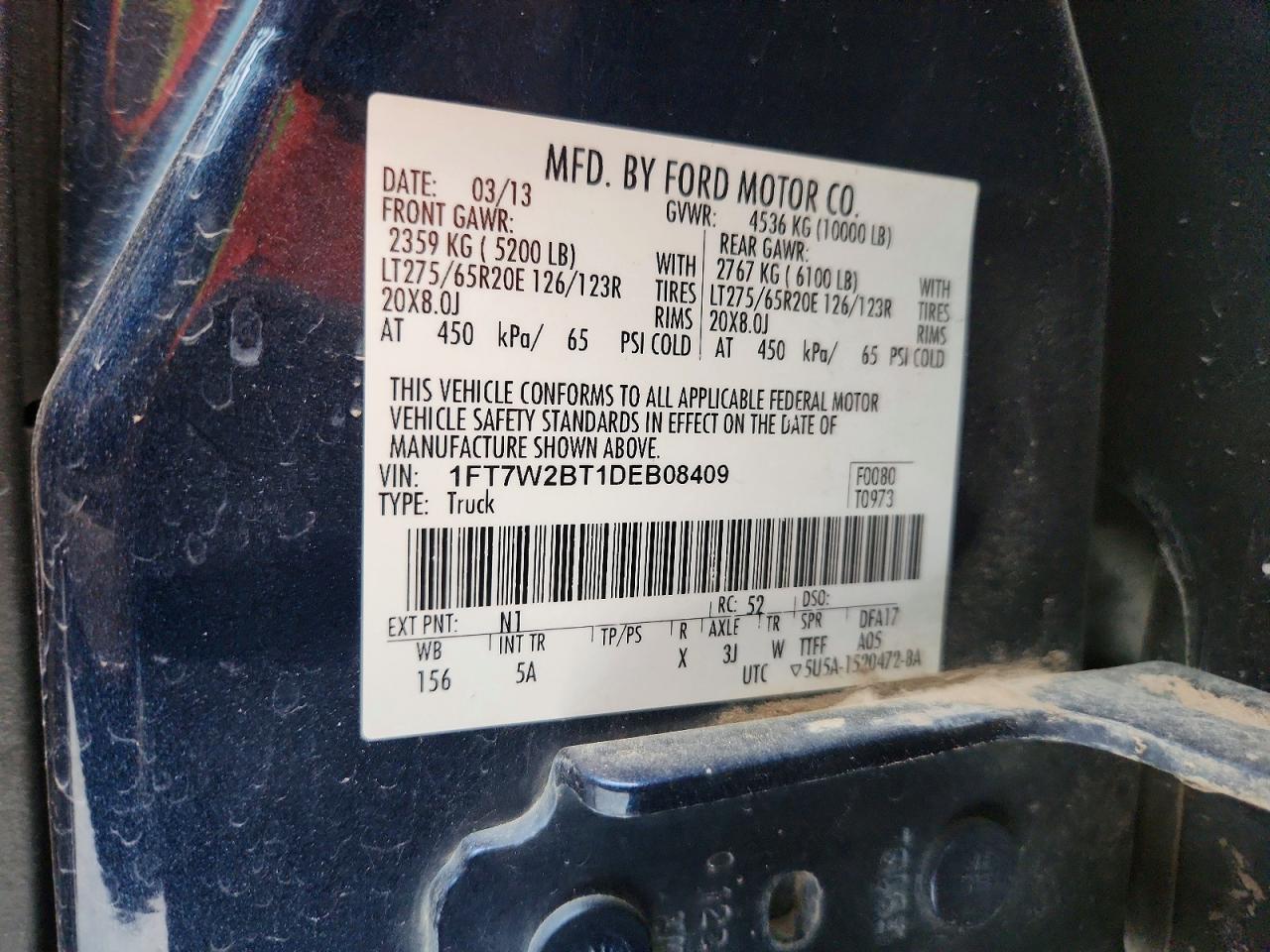 2013 FORD F250 photo 12