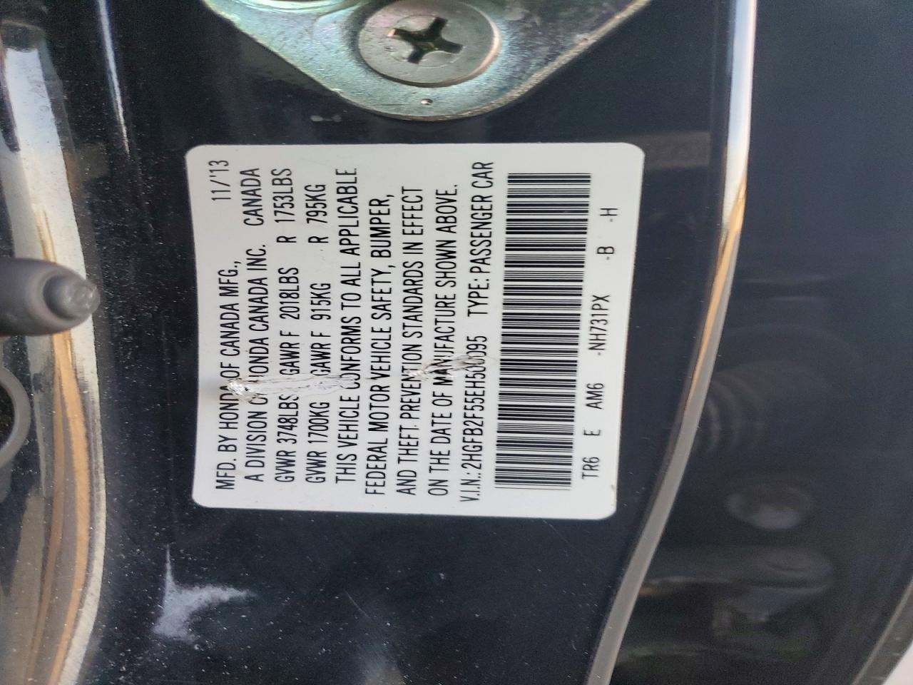 2014 HONDA CIVIC LX photo 23