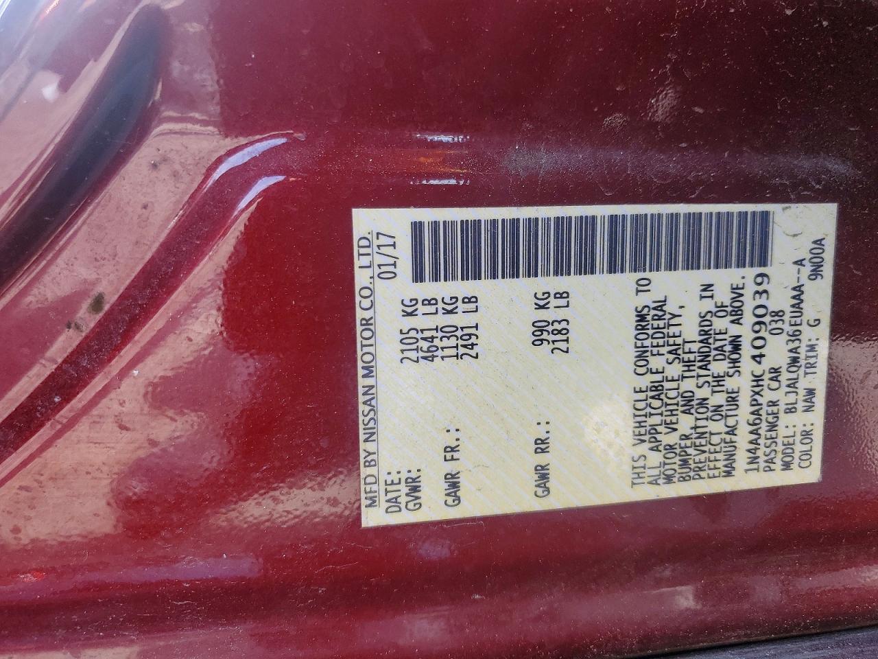 2017 NISSAN MAXIMA 3.5 S photo 34