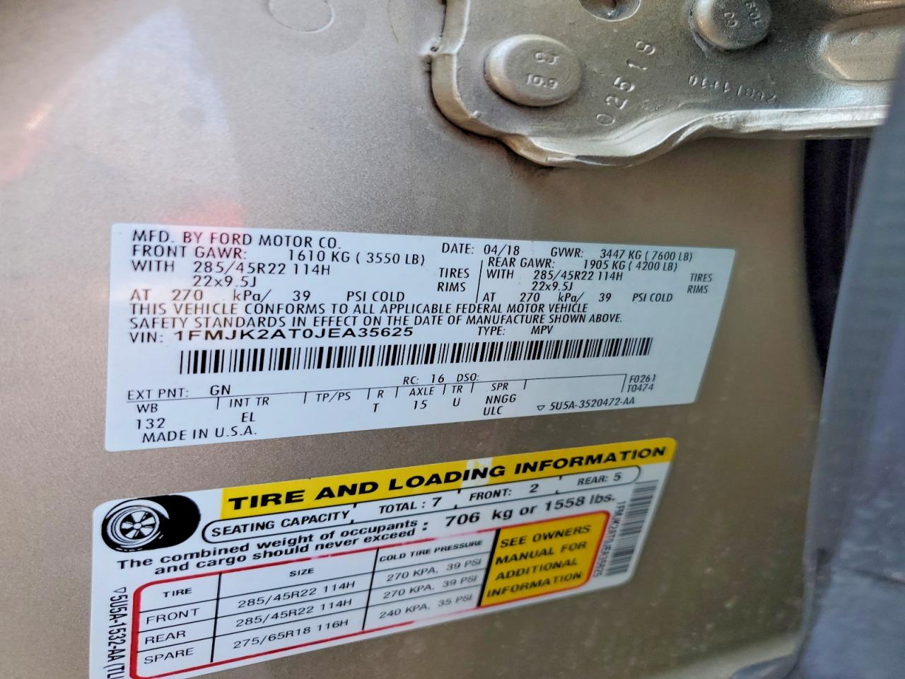 2018 FORD EXPEDITION MAX LIMITED photo 14