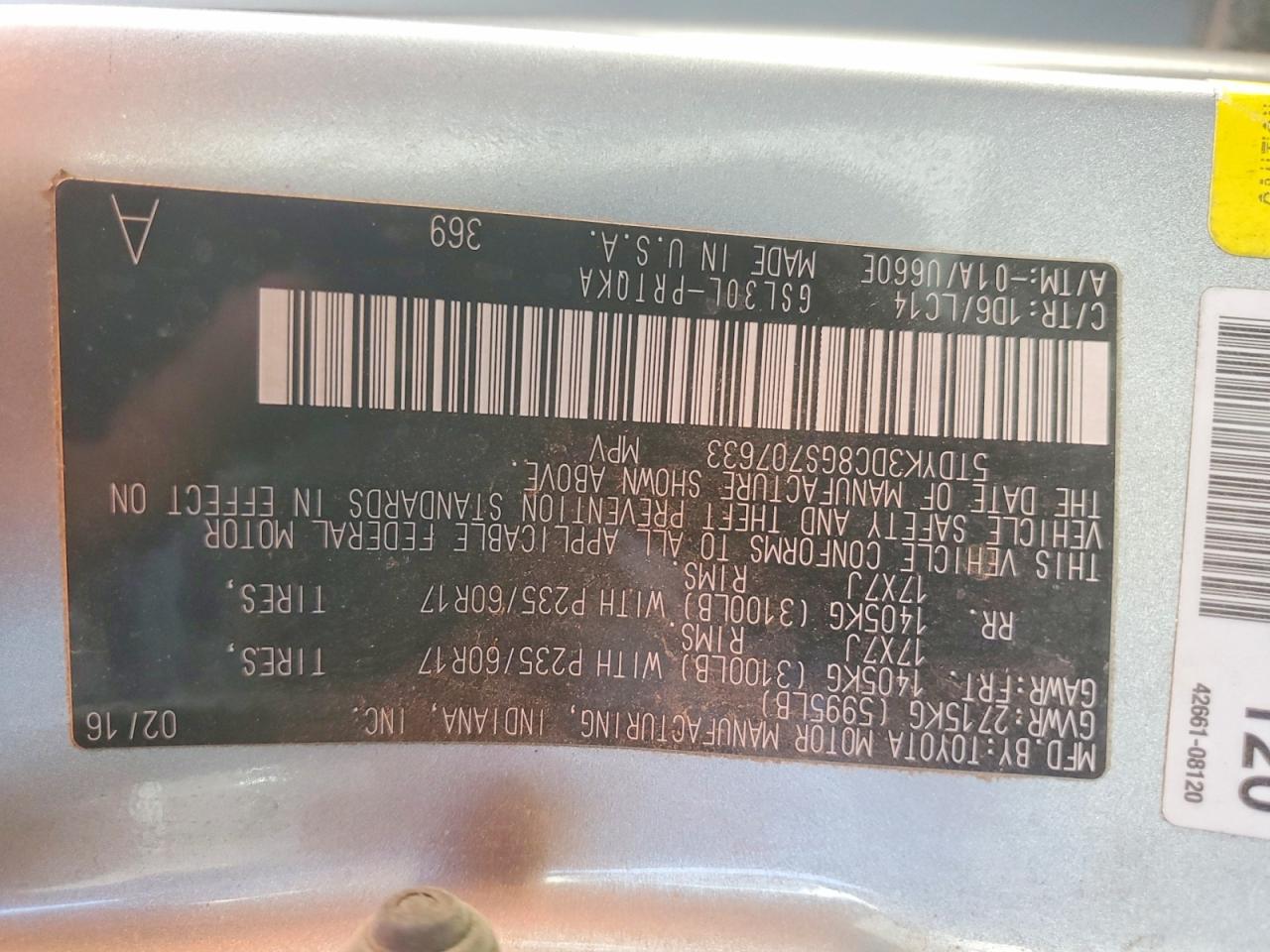 2016 TOYOTA SIENNA XLE 8-PASSENGER photo 25
