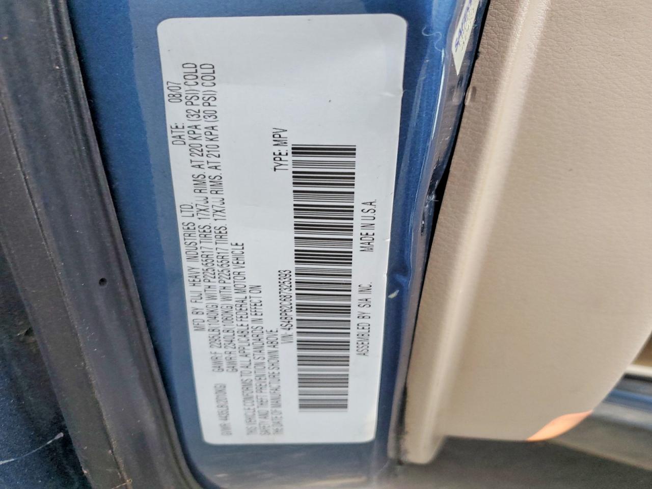 2008 SUBARU OUTBACK 2.5I LIMITED photo 23