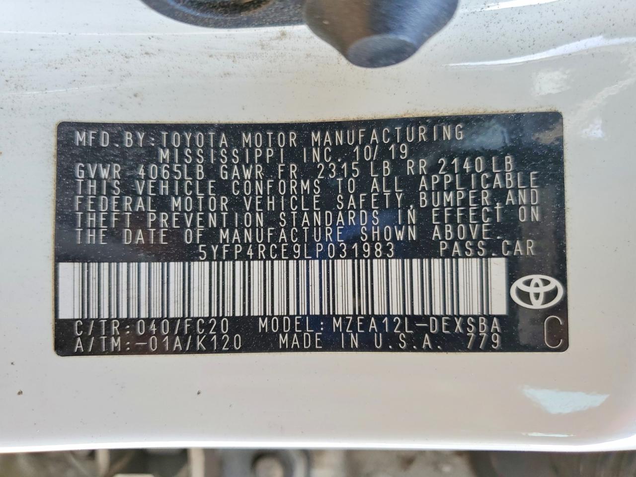 2020 TOYOTA COROLLA SE photo 12