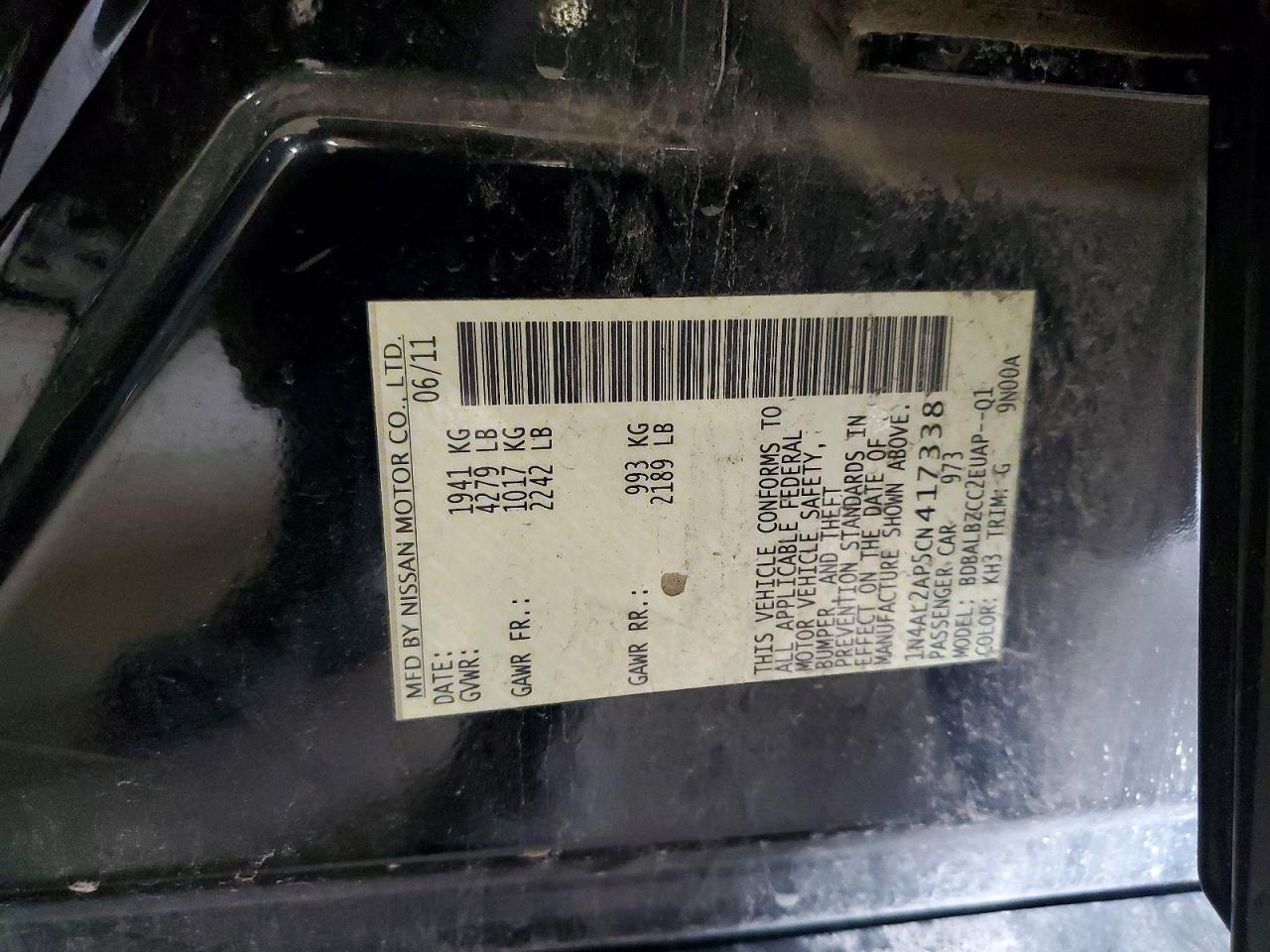 2012 NISSAN ALTIMA 2.5 photo 12