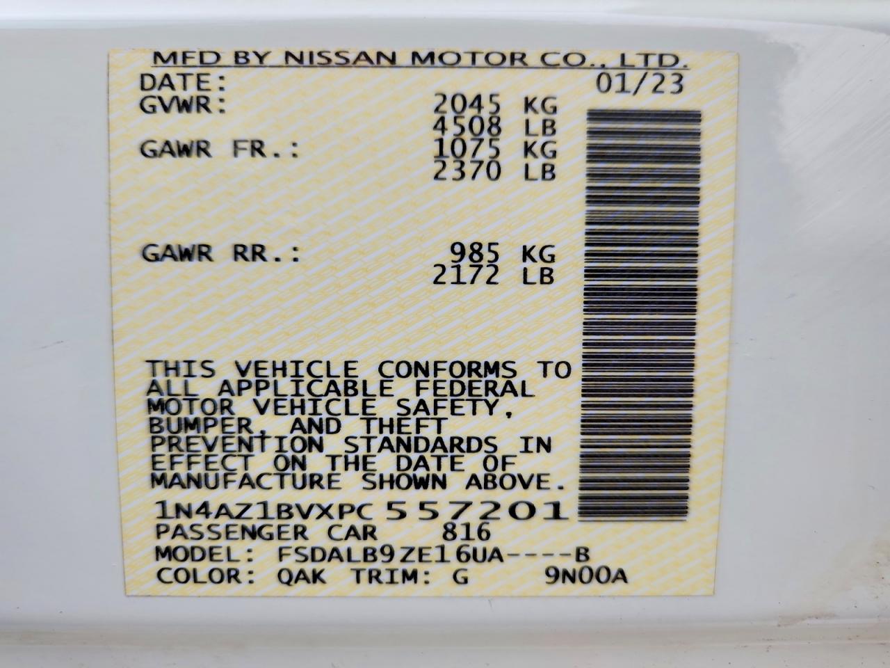 2023 NISSAN LEAF S photo 25