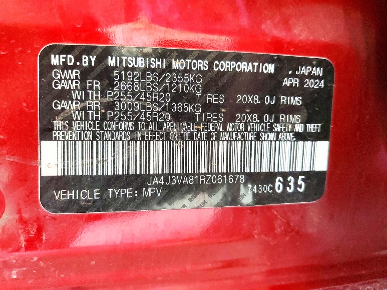 2024 MITSUBISHI OUTLANDER SE photo 40