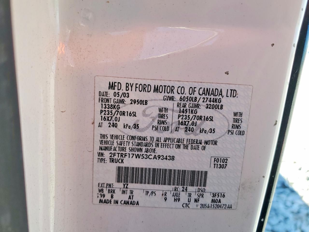 2003 FORD F150 photo 34