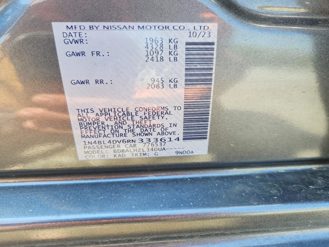 2024 NISSAN ALTIMA 2.5 SV photo 34