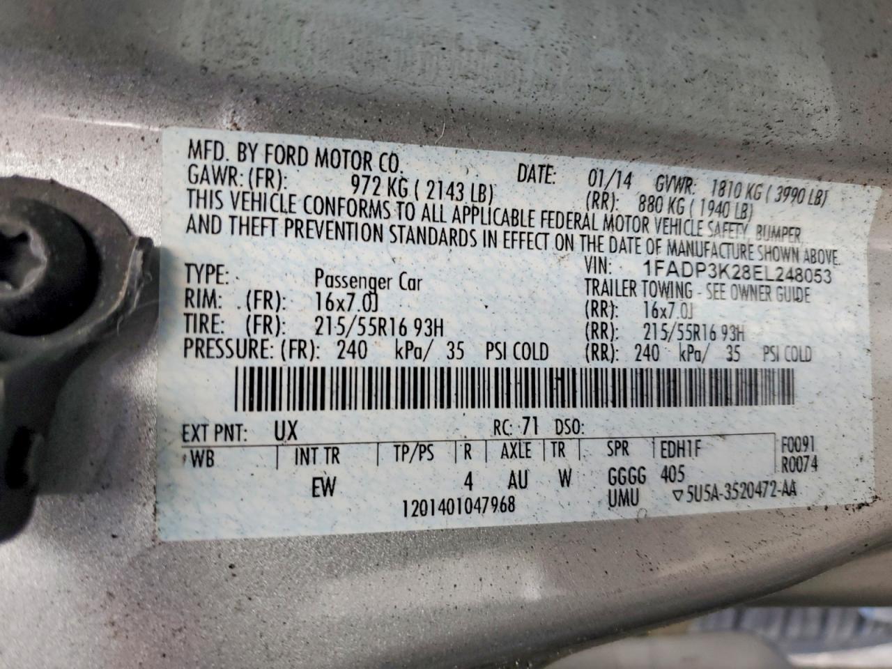 2014 FORD FOCUS SE photo 23