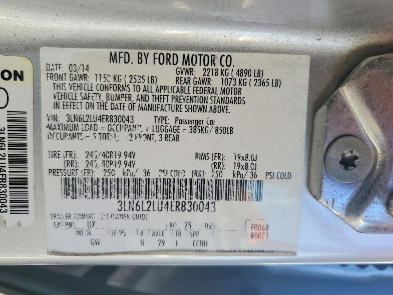 2014 LINCOLN MKZ HYBRID photo 23