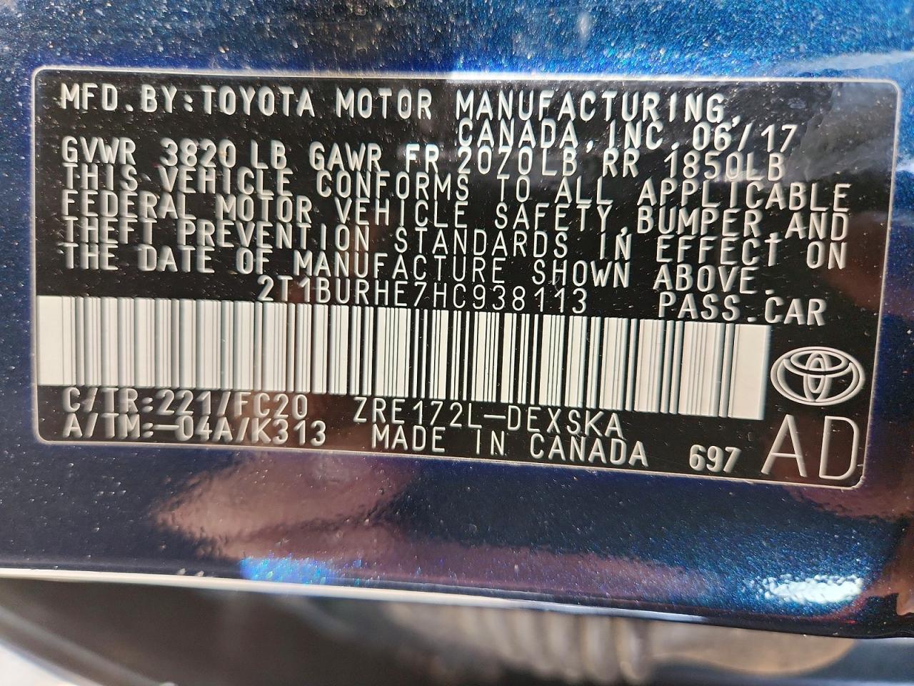 2017 TOYOTA COROLLA SE photo 34