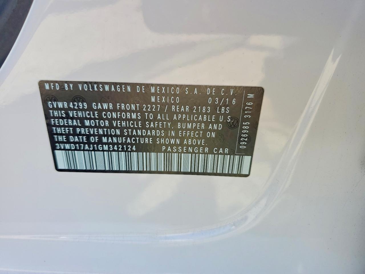 2016 VOLKSWAGEN JETTA SPORT photo 23