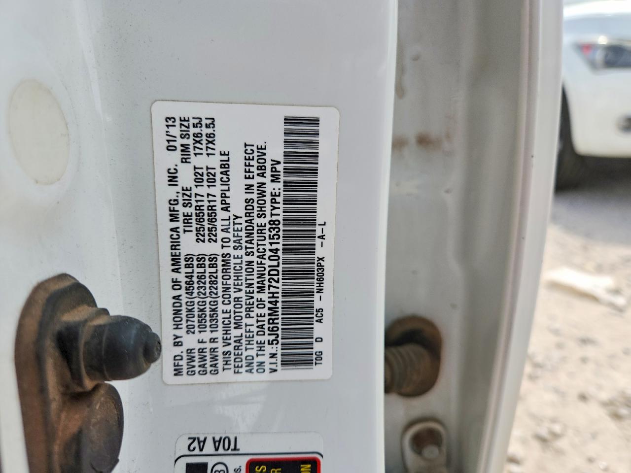 2013 HONDA CR-V EXL photo 12