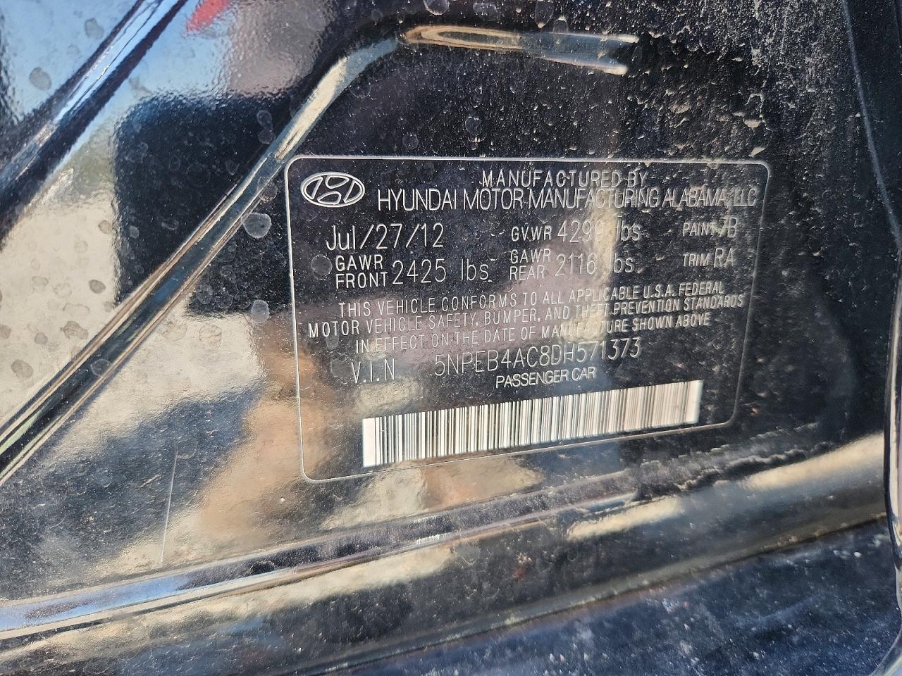 2013 HYUNDAI SONATA GLS photo 23
