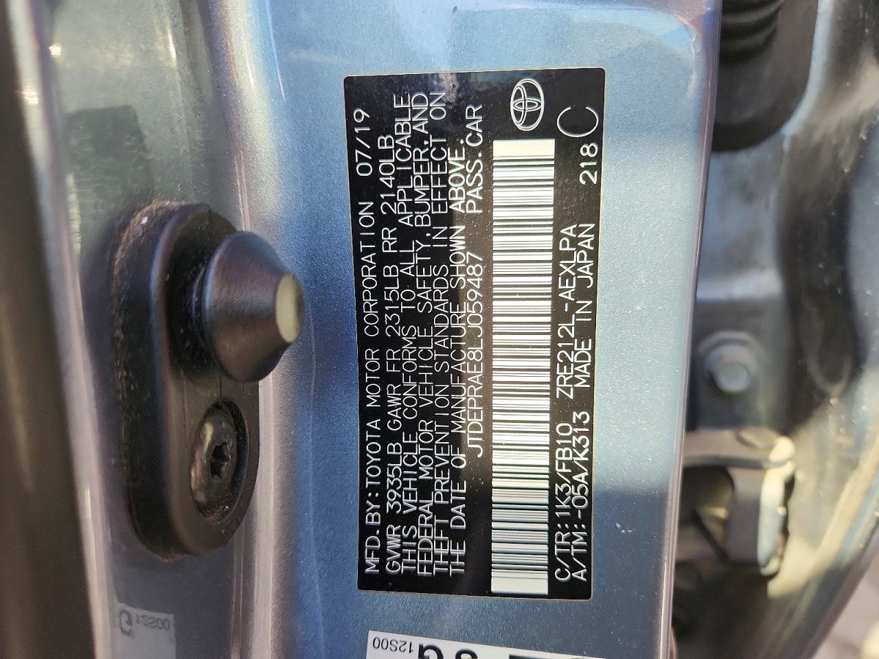 2020 TOYOTA COROLLA LE photo 23