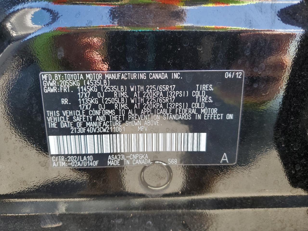2012 TOYOTA RAV4 LIMITED photo 25