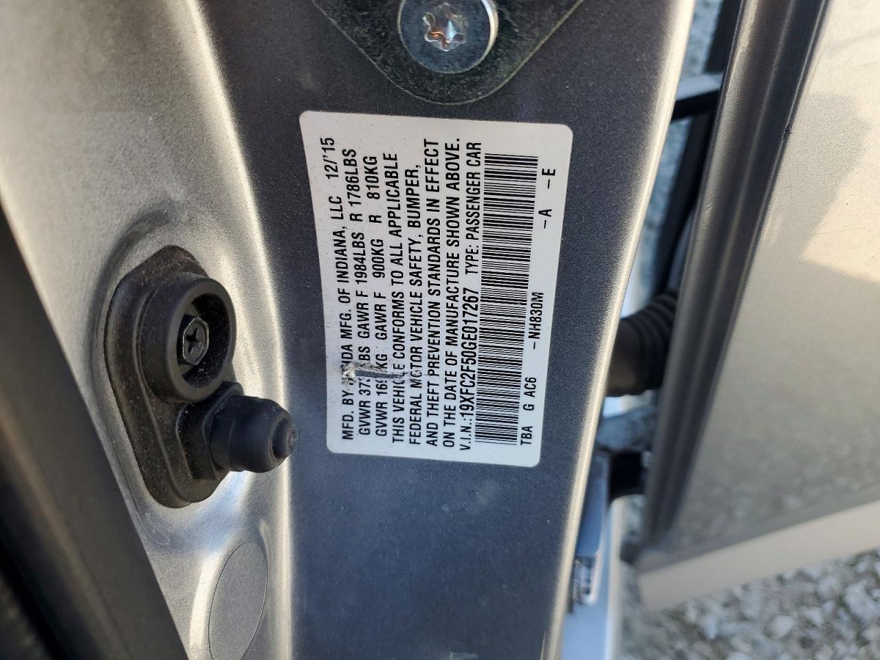 2016 HONDA CIVIC LX photo 12