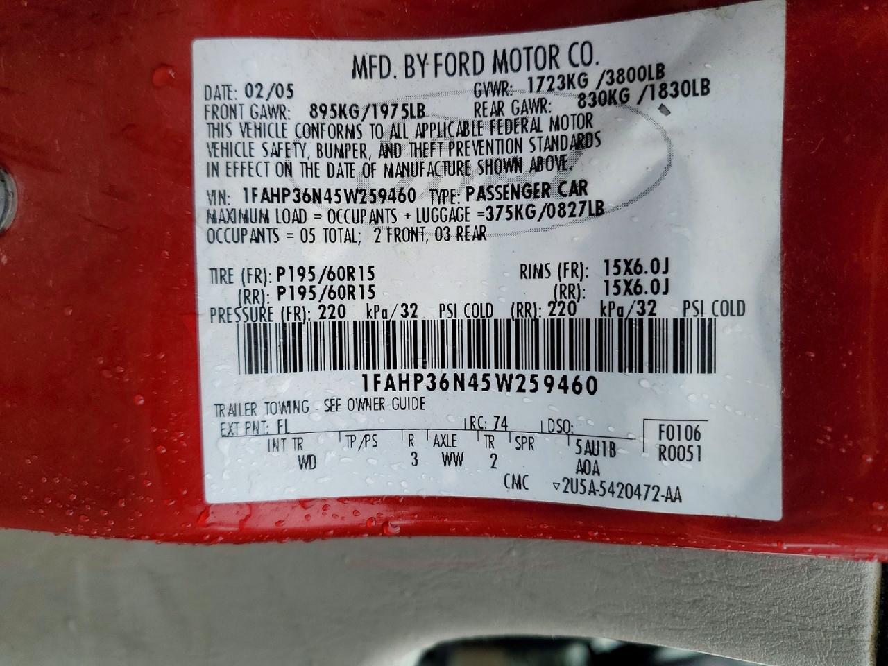 2005 FORD FOCUS ZXW photo 13