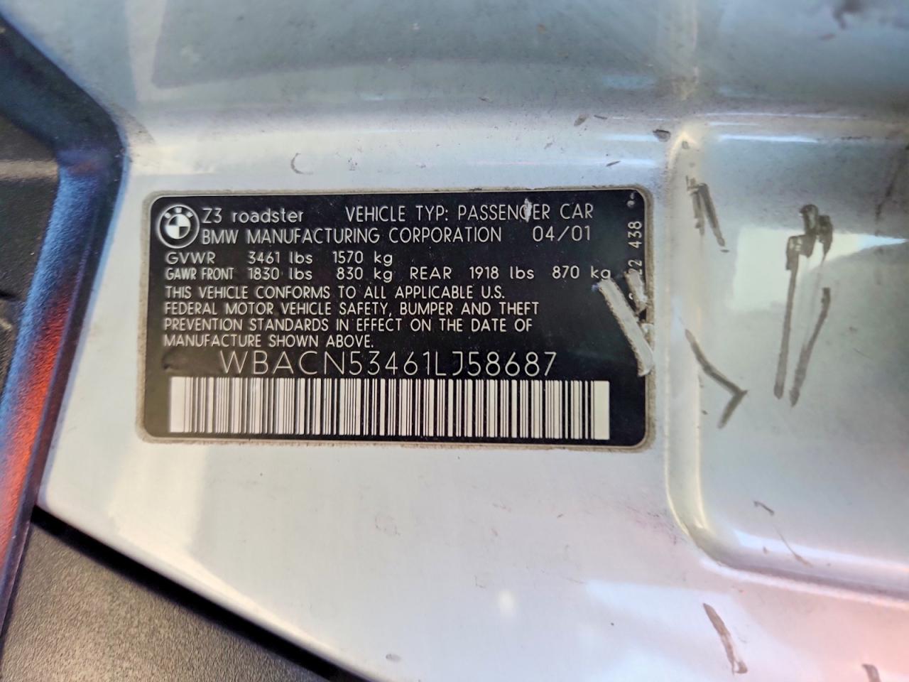 2001 BMW Z3 3.0 photo 34