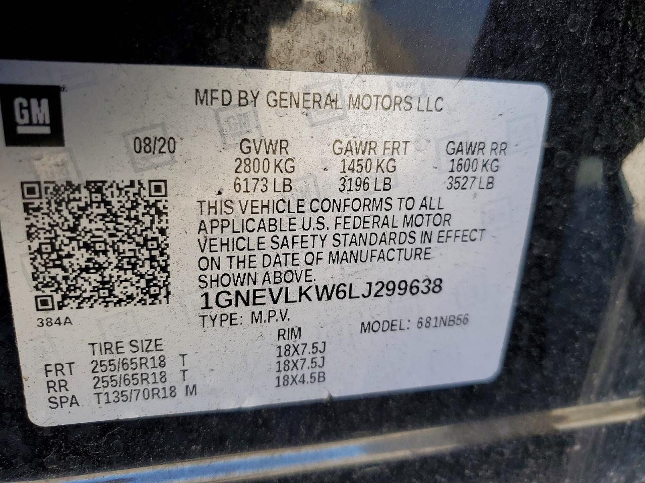 2020 CHEVROLET TRAVERSE LS photo 40