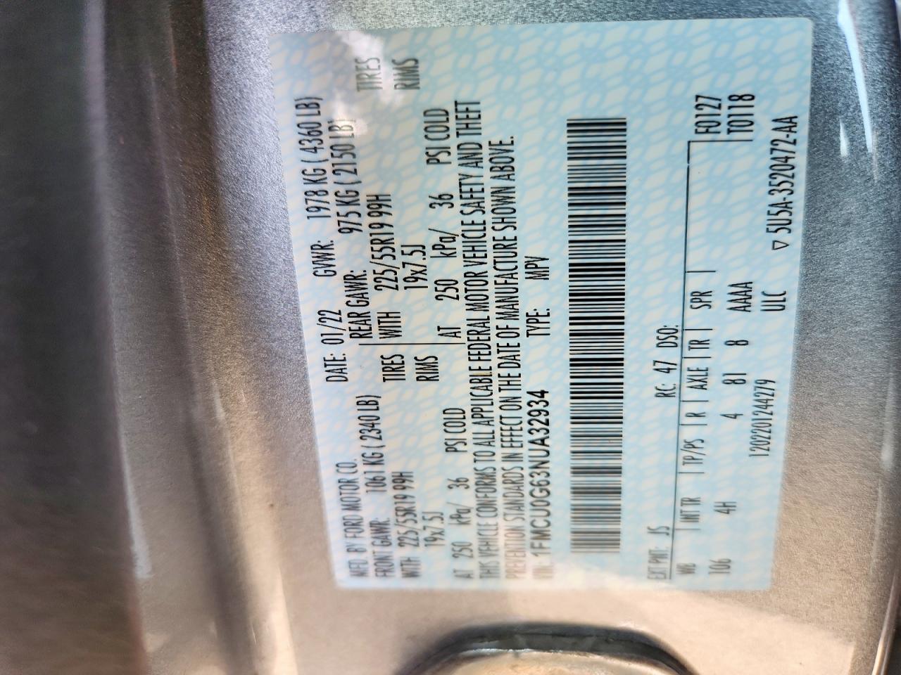 2022 FORD ESCAPE SE photo 13