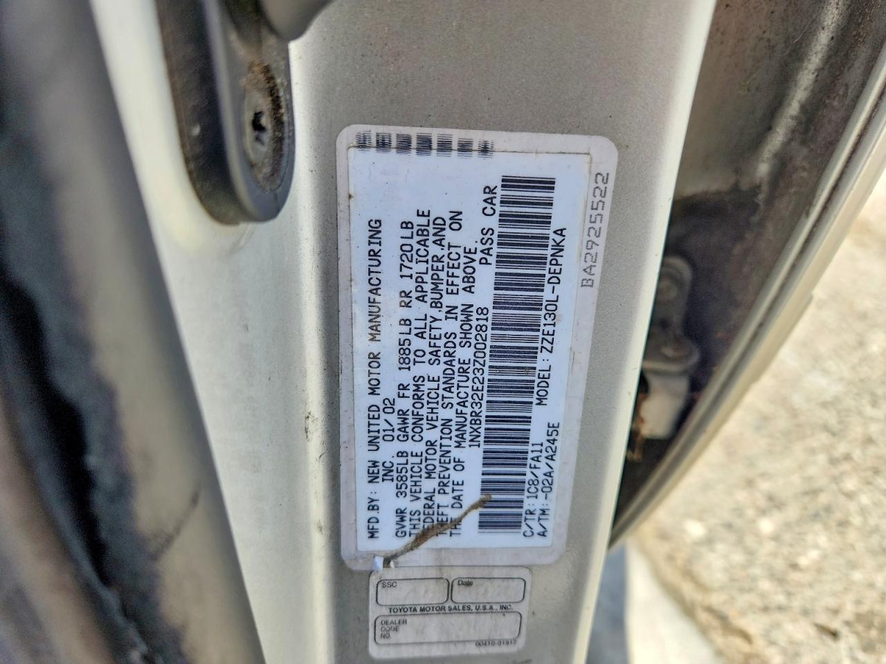 2003 TOYOTA COROLLA LE photo 34