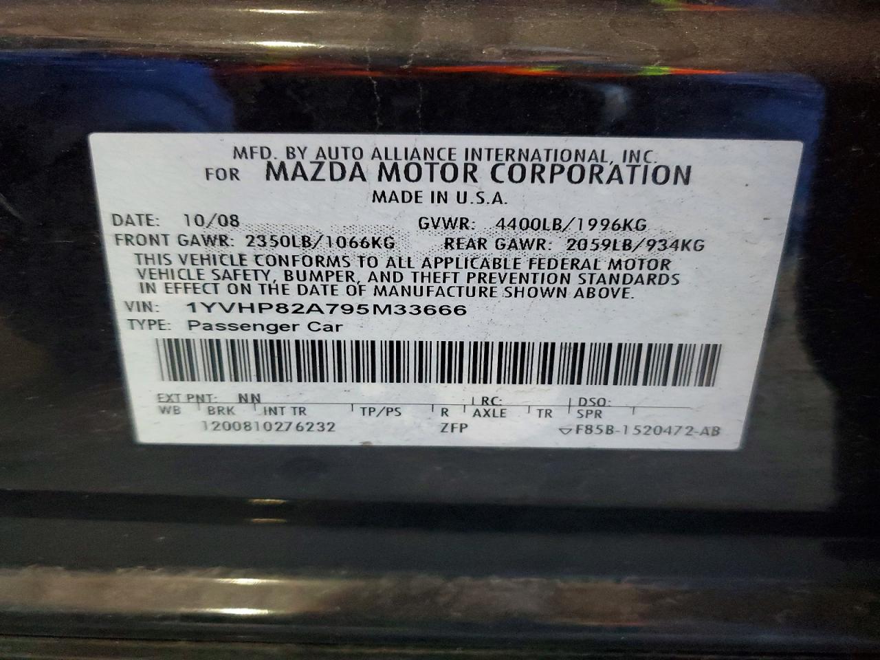 2009 MAZDA 6 I photo 34