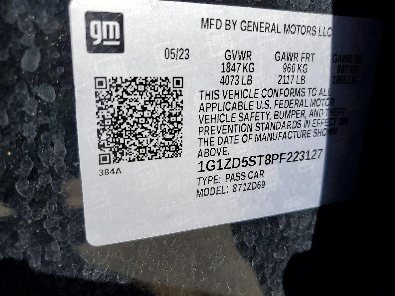 2023 CHEVROLET MALIBU LT photo 13