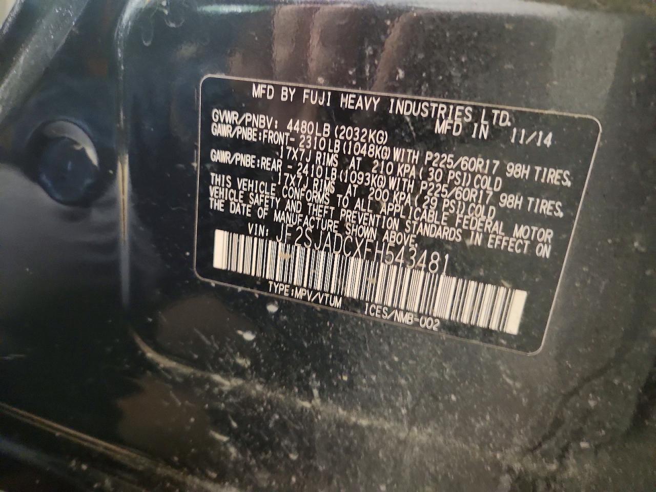 2015 SUBARU FORESTER 2.5I PREMIUM photo 12