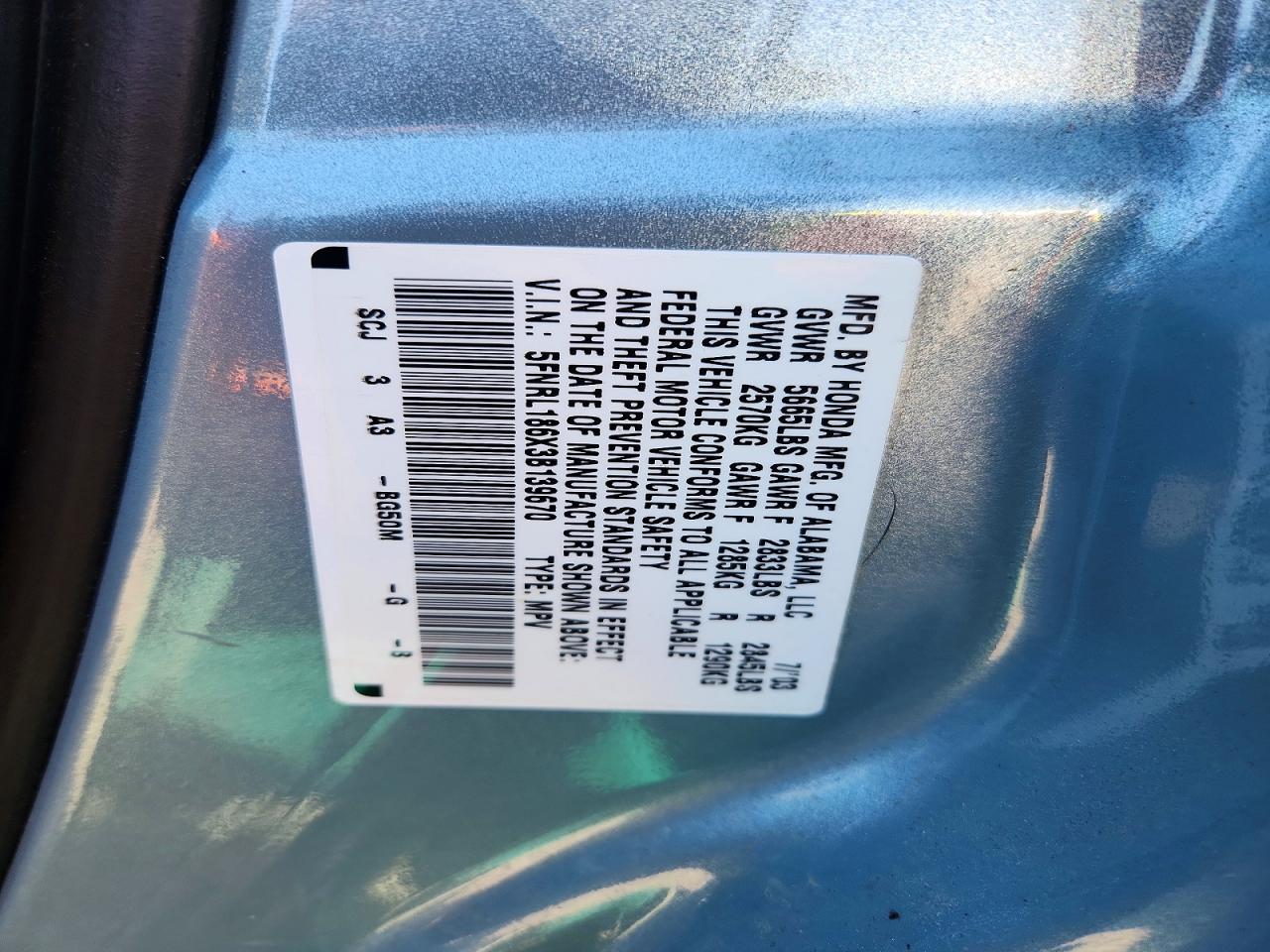 2003 HONDA ODYSSEY EX photo 25
