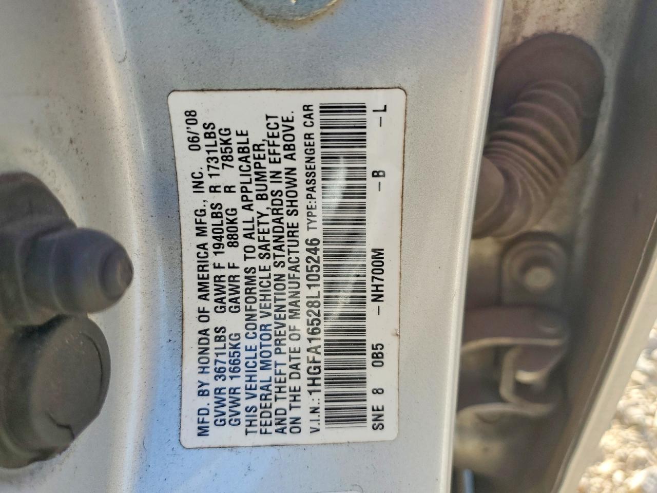 2008 HONDA CIVIC LX photo 23