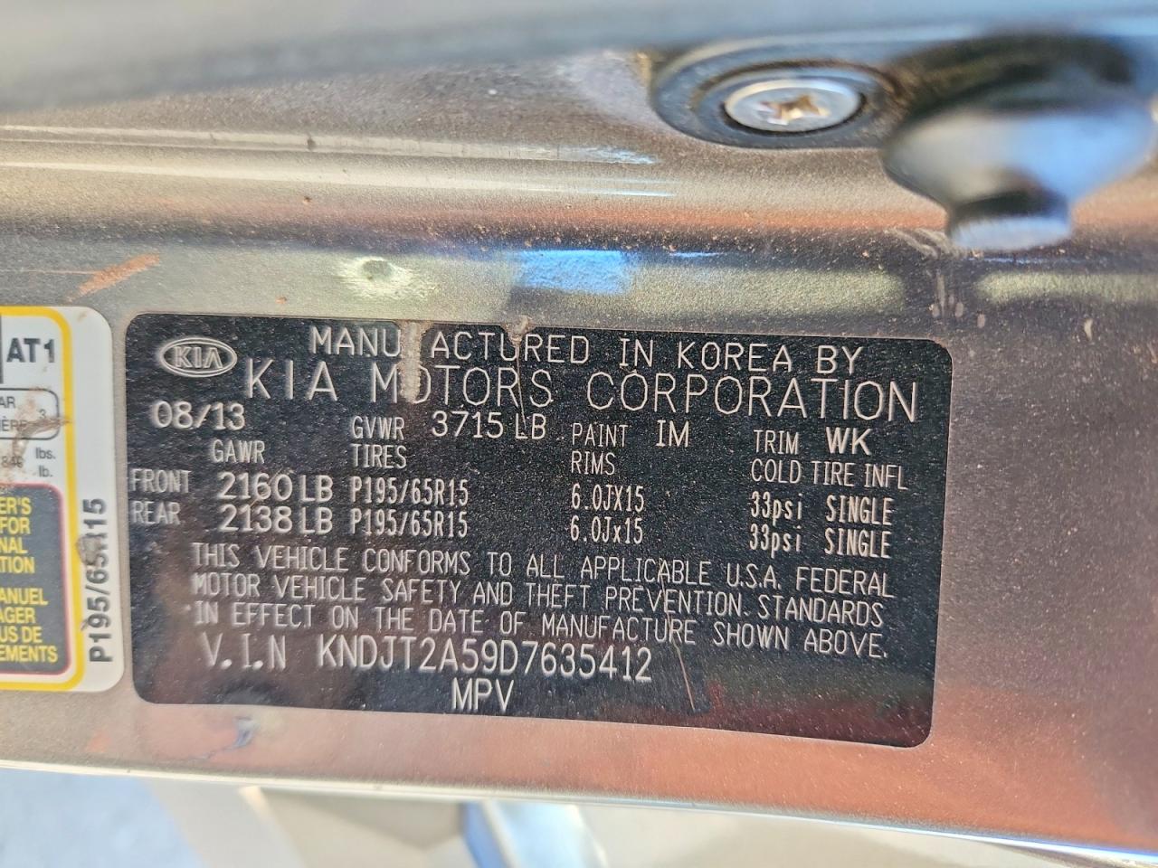 2013 KIA SOUL BASE photo 37