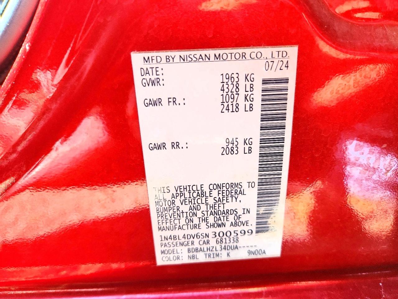 2025 NISSAN ALTIMA 2.5 SV photo 12