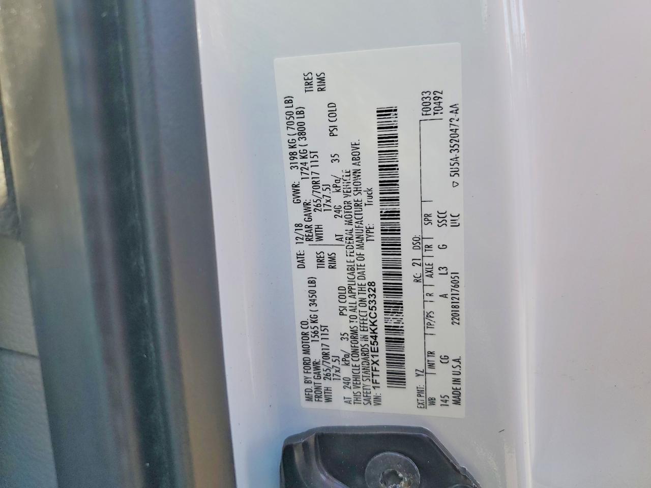 2019 FORD F150 SUPER CAB photo 23