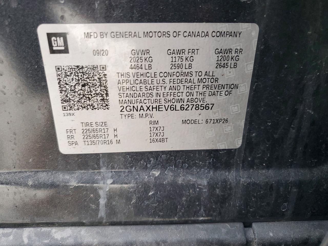 2020 CHEVROLET EQUINOX LS photo 13