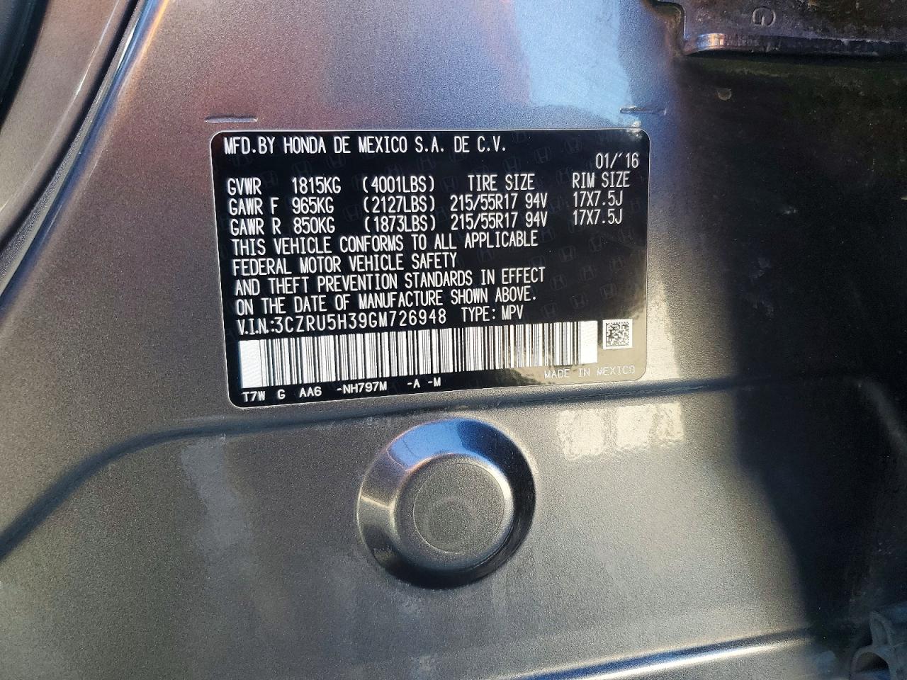2016 HONDA HR-V LX photo 13
