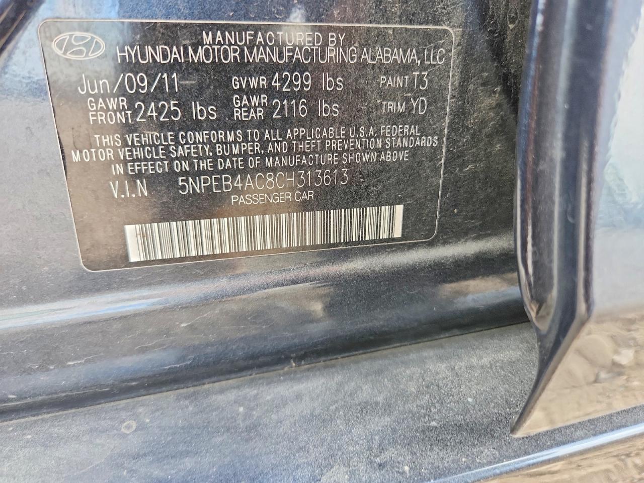 2012 HYUNDAI SONATA GLS photo 23