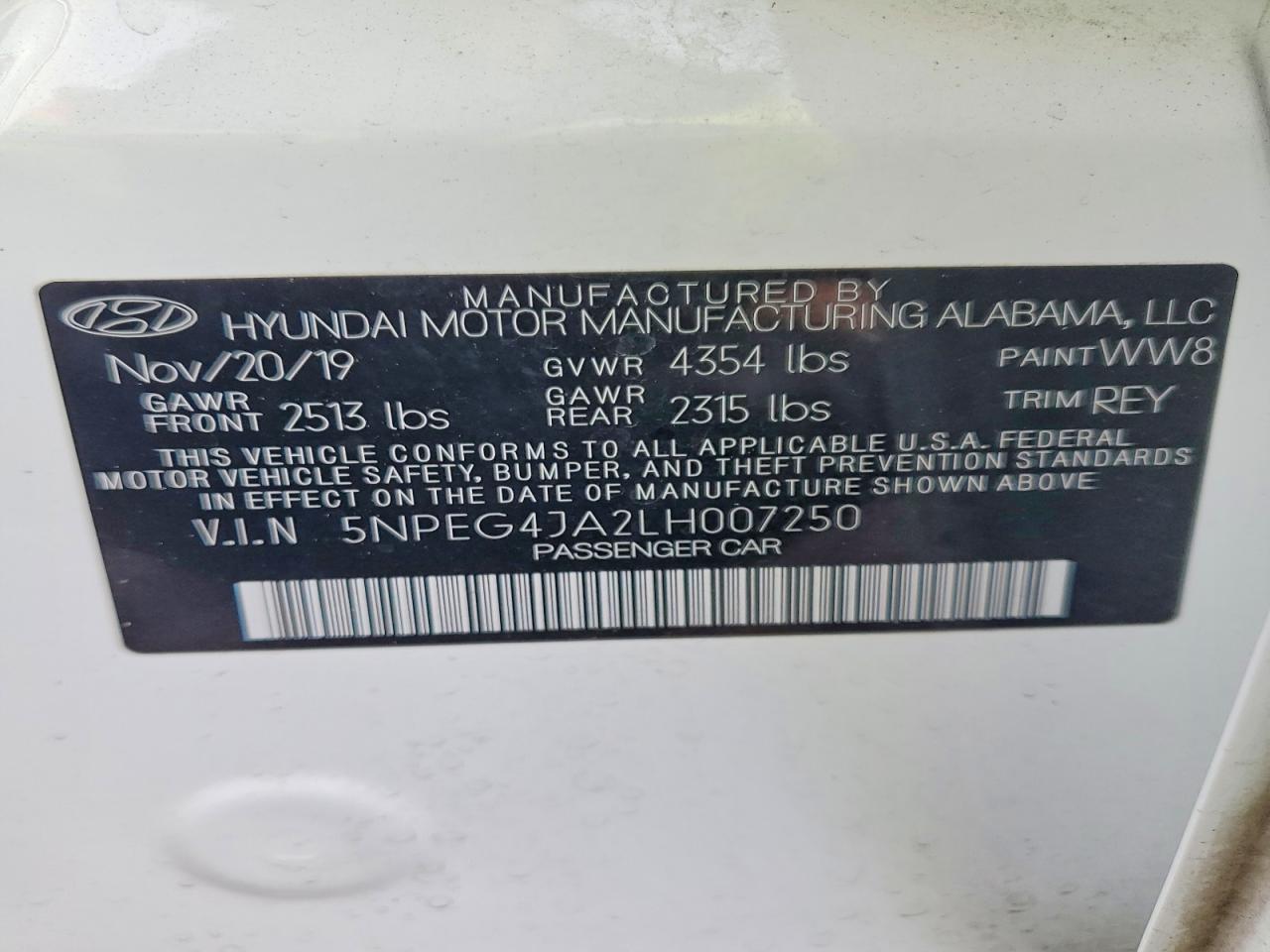 2020 HYUNDAI SONATA SE photo 23