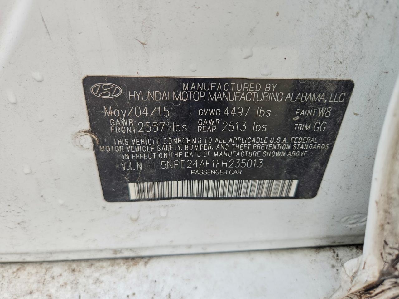2015 HYUNDAI SONATA photo 23