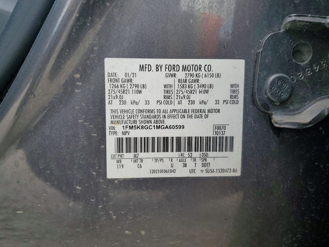 2021 FORD EXPLORER ST photo 27