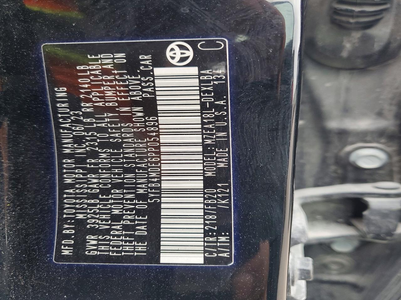 2023 TOYOTA COROLLA LE photo 19