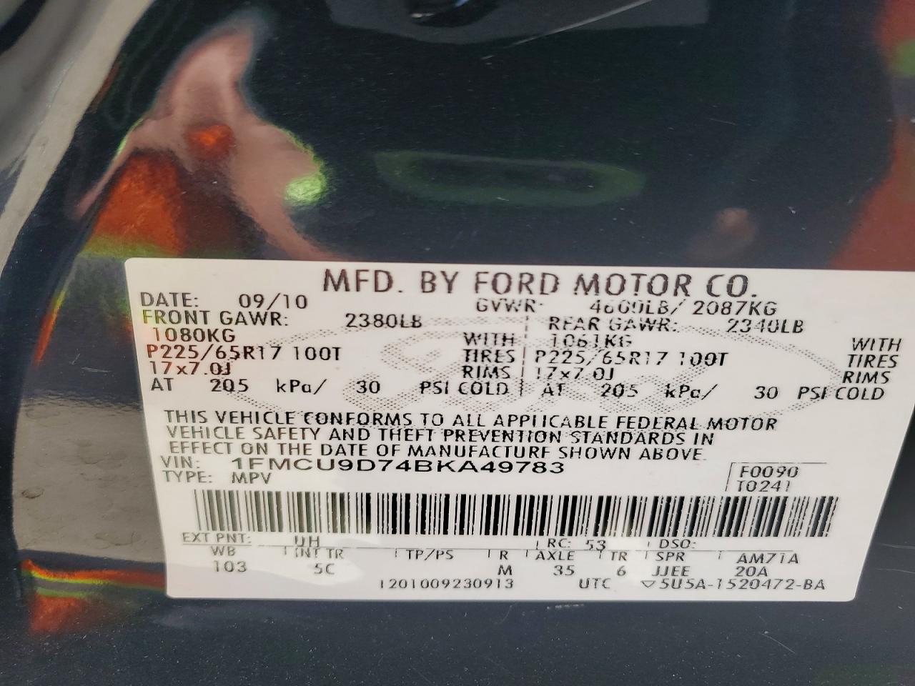 2011 FORD ESCAPE XLT photo 23